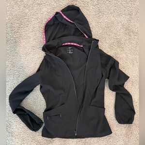 Cute Black Hooded Jacket with hearts and pant set